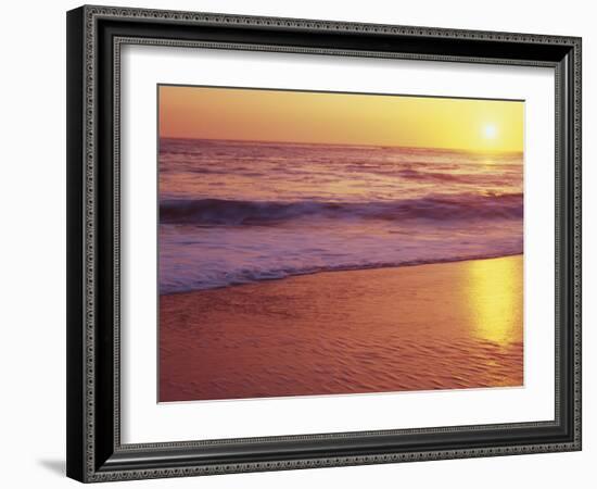 View of Beach at Sunset, Near Santa Cruz, California, USA-Stuart Westmoreland-Framed Photographic Print