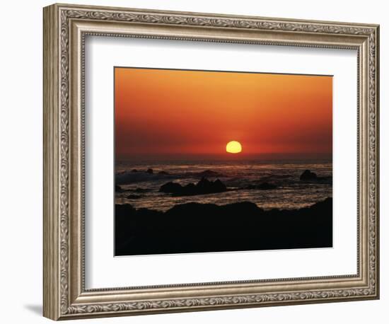 View of Beach at Sunset, Pacific Grove, Monterey Peninsula, California, USA-Stuart Westmorland-Framed Photographic Print