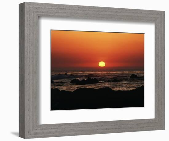 View of Beach at Sunset, Pacific Grove, Monterey Peninsula, California, USA-Stuart Westmorland-Framed Photographic Print