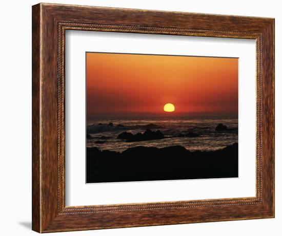 View of Beach at Sunset, Pacific Grove, Monterey Peninsula, California, USA-Stuart Westmorland-Framed Photographic Print