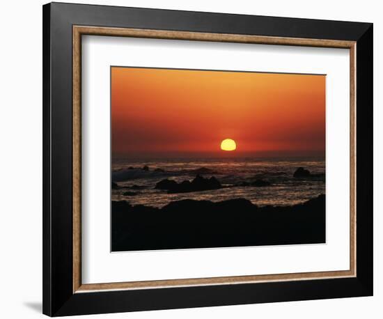 View of Beach at Sunset, Pacific Grove, Monterey Peninsula, California, USA-Stuart Westmorland-Framed Photographic Print