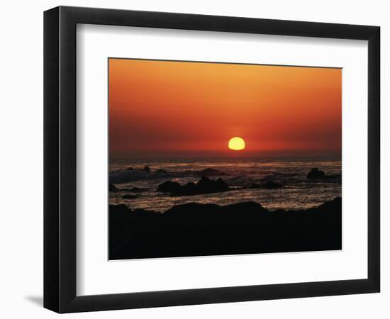 View of Beach at Sunset, Pacific Grove, Monterey Peninsula, California, USA-Stuart Westmorland-Framed Photographic Print