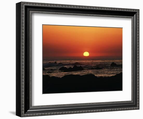 View of Beach at Sunset, Pacific Grove, Monterey Peninsula, California, USA-Stuart Westmorland-Framed Photographic Print