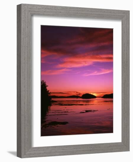 View of Beach at Sunset, Vancouver Island, British Columbia-Stuart Westmorland-Framed Photographic Print