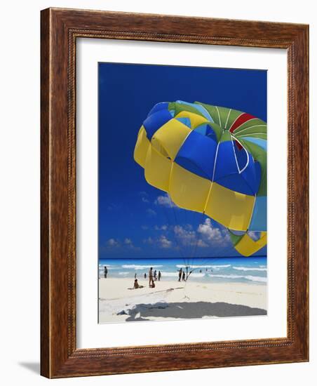 View of Beach, Cancun, Mexico-Greg Johnston-Framed Photographic Print