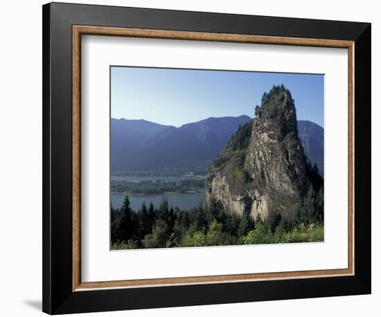 View of Beacon Rock on the Columbia River, Beacon Rock State Park, Washington, USA-Connie Ricca-Framed Photographic Print
