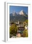 View of Berchtesgaden in Autumn with the Watzmann Mountain in the Background-Miles Ertman-Framed Photographic Print