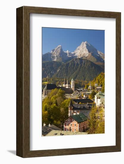 View of Berchtesgaden in Autumn with the Watzmann Mountain in the Background-Miles Ertman-Framed Photographic Print