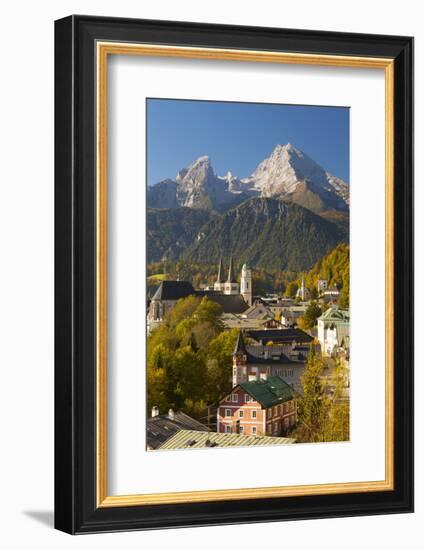 View of Berchtesgaden in Autumn with the Watzmann Mountain in the Background-Miles Ertman-Framed Photographic Print