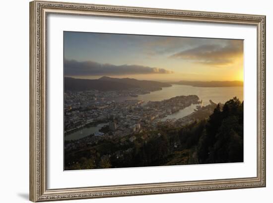 View of Bergen from Mount Floyen, Bergen, Hordaland, Norway, Scandinavia, Europe-Gary Cook-Framed Photographic Print