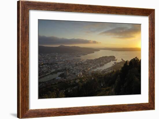 View of Bergen from Mount Floyen, Bergen, Hordaland, Norway, Scandinavia, Europe-Gary Cook-Framed Photographic Print