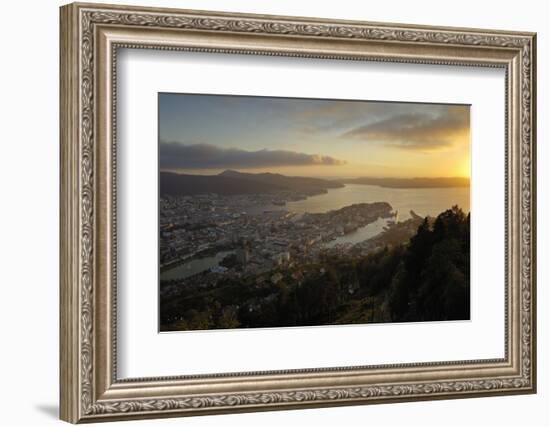 View of Bergen from Mount Floyen, Bergen, Hordaland, Norway, Scandinavia, Europe-Gary Cook-Framed Photographic Print