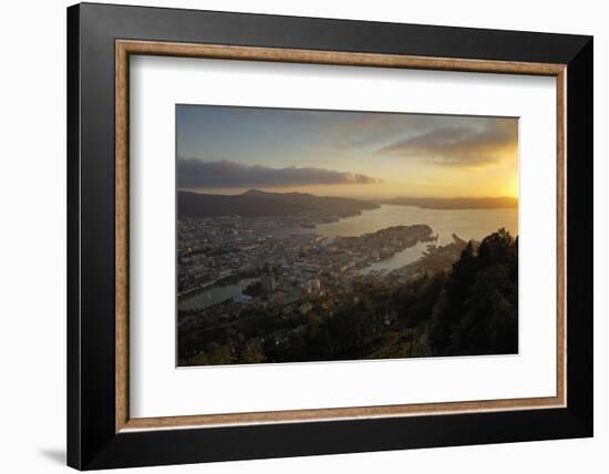 View of Bergen from Mount Floyen, Bergen, Hordaland, Norway, Scandinavia, Europe-Gary Cook-Framed Photographic Print