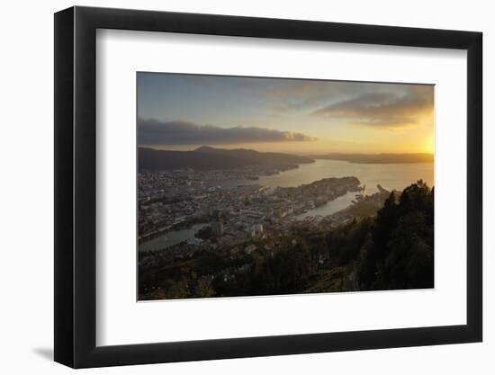 View of Bergen from Mount Floyen, Bergen, Hordaland, Norway, Scandinavia, Europe-Gary Cook-Framed Photographic Print