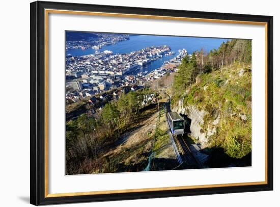 View of Bergen from Mount Floyen, Bergen, Hordaland, Norway, Scandinavia, Europe-Robert Harding-Framed Photographic Print