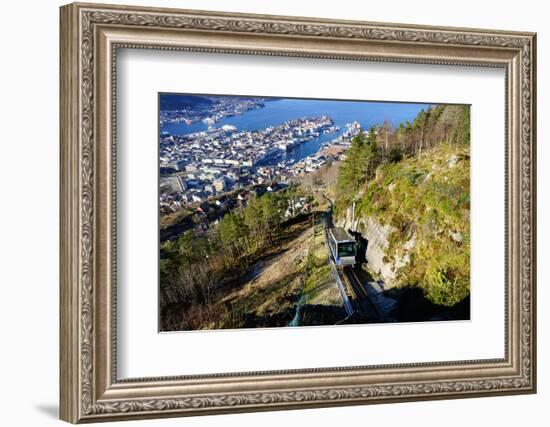 View of Bergen from Mount Floyen, Bergen, Hordaland, Norway, Scandinavia, Europe-Robert Harding-Framed Photographic Print