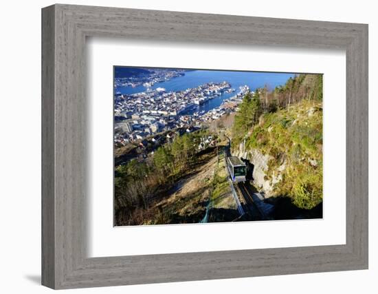 View of Bergen from Mount Floyen, Bergen, Hordaland, Norway, Scandinavia, Europe-Robert Harding-Framed Photographic Print