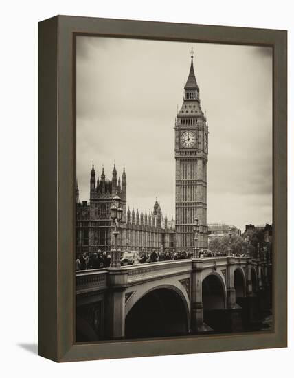 View of Big Ben from across the Westminster Bridge - London - UK - England - United Kingdom-Philippe Hugonnard-Framed Premier Image Canvas