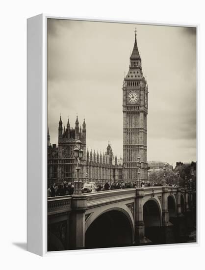 View of Big Ben from across the Westminster Bridge - London - UK - England - United Kingdom-Philippe Hugonnard-Framed Premier Image Canvas