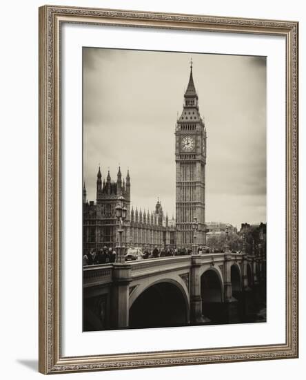 View of Big Ben from across the Westminster Bridge - London - UK - England - United Kingdom-Philippe Hugonnard-Framed Photographic Print