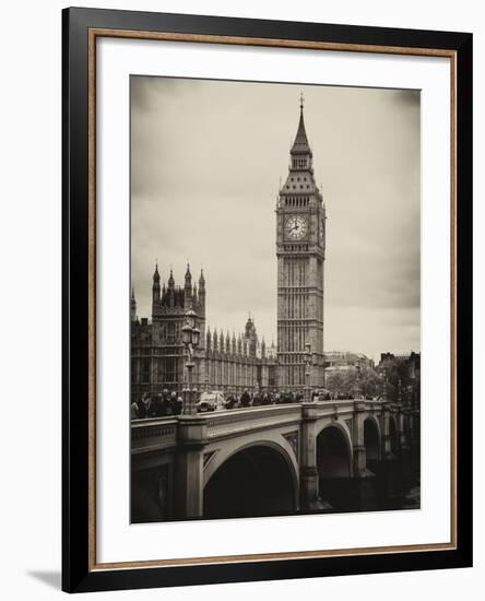 View of Big Ben from across the Westminster Bridge - London - UK - England - United Kingdom-Philippe Hugonnard-Framed Photographic Print