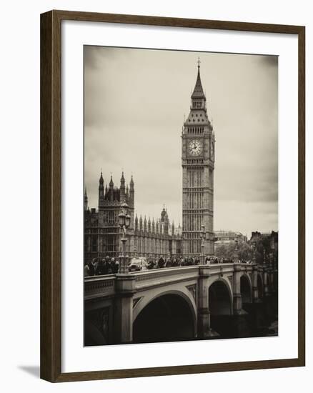 View of Big Ben from across the Westminster Bridge - London - UK - England - United Kingdom-Philippe Hugonnard-Framed Photographic Print