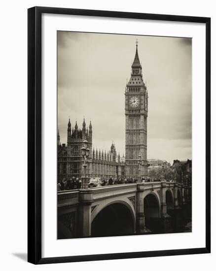 View of Big Ben from across the Westminster Bridge - London - UK - England - United Kingdom-Philippe Hugonnard-Framed Photographic Print