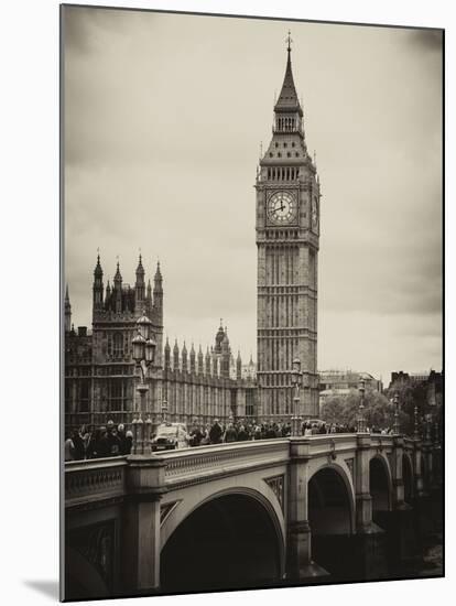 View of Big Ben from across the Westminster Bridge - London - UK - England - United Kingdom-Philippe Hugonnard-Mounted Photographic Print