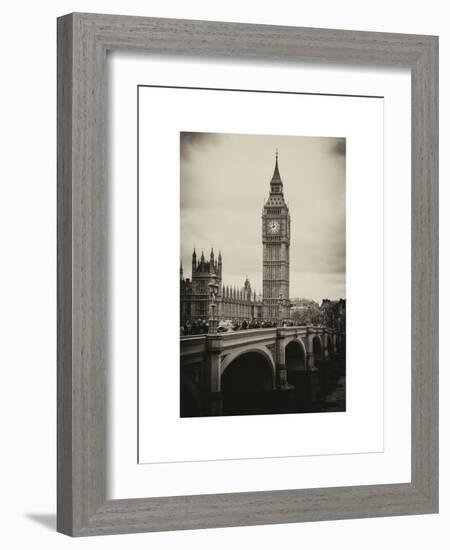 View of Big Ben from across the Westminster Bridge - London - UK - England - United Kingdom-Philippe Hugonnard-Framed Art Print