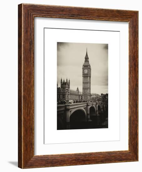 View of Big Ben from across the Westminster Bridge - London - UK - England - United Kingdom-Philippe Hugonnard-Framed Art Print