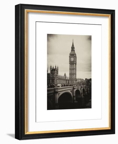 View of Big Ben from across the Westminster Bridge - London - UK - England - United Kingdom-Philippe Hugonnard-Framed Art Print