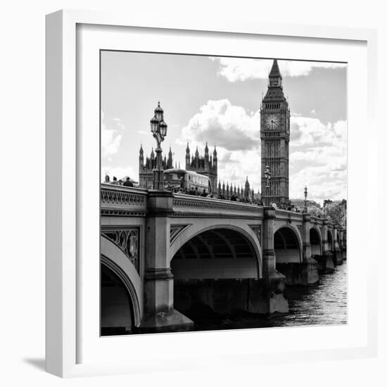 View of Big Ben from across the Westminster Bridge - Thames River - City of London - UK - England-Philippe Hugonnard-Framed Photographic Print