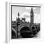 View of Big Ben from across the Westminster Bridge - Thames River - City of London - UK - England-Philippe Hugonnard-Framed Photographic Print