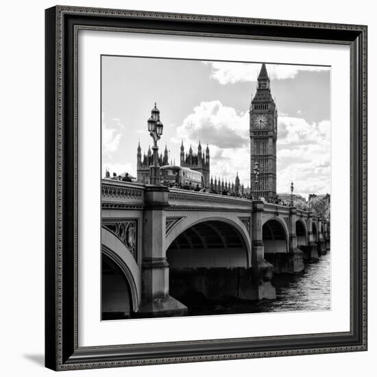 View of Big Ben from across the Westminster Bridge - Thames River - City of London - UK - England-Philippe Hugonnard-Framed Photographic Print