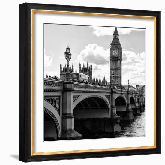 View of Big Ben from across the Westminster Bridge - Thames River - City of London - UK - England-Philippe Hugonnard-Framed Photographic Print