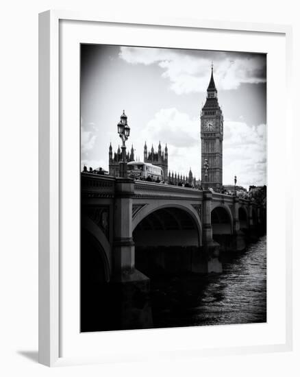 View of Big Ben from across the Westminster Bridge - Thames River - City of London - UK - England-Philippe Hugonnard-Framed Photographic Print