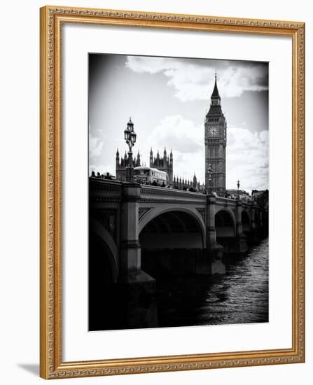 View of Big Ben from across the Westminster Bridge - Thames River - City of London - UK - England-Philippe Hugonnard-Framed Photographic Print