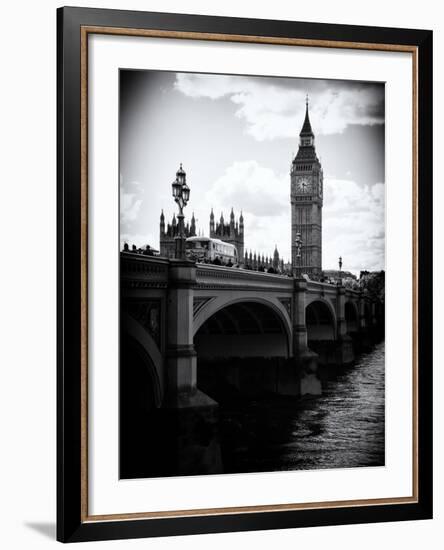 View of Big Ben from across the Westminster Bridge - Thames River - City of London - UK - England-Philippe Hugonnard-Framed Photographic Print