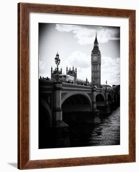 View of Big Ben from across the Westminster Bridge - Thames River - City of London - UK - England-Philippe Hugonnard-Framed Photographic Print