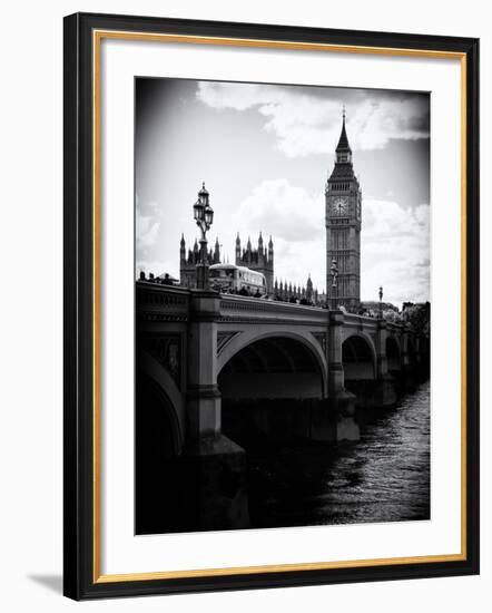 View of Big Ben from across the Westminster Bridge - Thames River - City of London - UK - England-Philippe Hugonnard-Framed Photographic Print