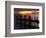 View of Birds on Pier at Sunset, Fort Myers, Florida, USA-Adam Jones-Framed Photographic Print