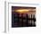 View of Birds on Pier at Sunset, Fort Myers, Florida, USA-Adam Jones-Framed Photographic Print