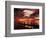 View of Birds on Pier at Sunset, Fort Myers, Florida, USA-Adam Jones-Framed Photographic Print