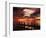 View of Birds on Pier at Sunset, Fort Myers, Florida, USA-Adam Jones-Framed Photographic Print