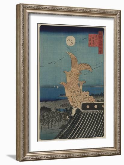 View of Bishu Nagoya-Ando Hiroshige-Framed Art Print