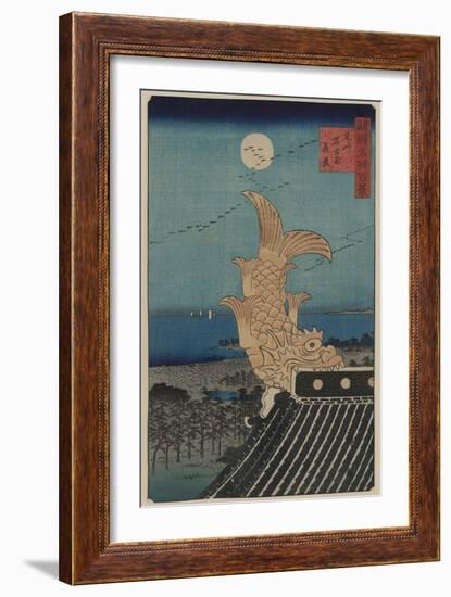 View of Bishu Nagoya-Ando Hiroshige-Framed Art Print