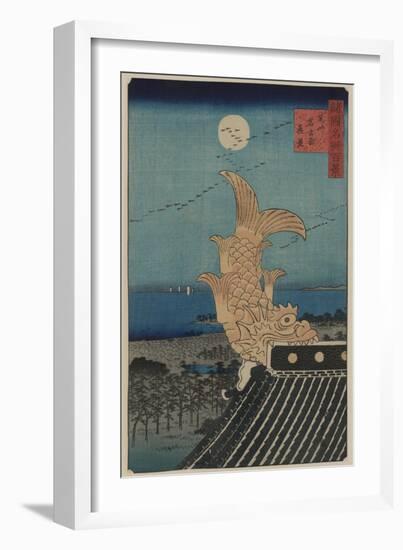 View of Bishu Nagoya-Ando Hiroshige-Framed Art Print