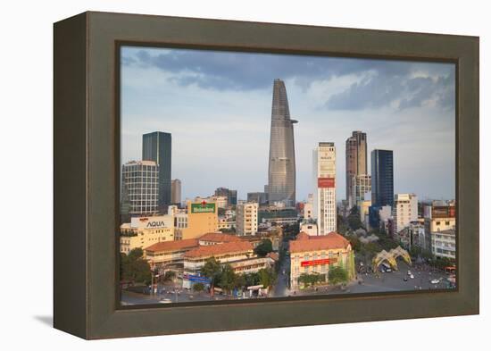 View of Bitexco Financial Tower and City Skyline, Ho Chi Minh City, Vietnam, Indochina-Ian Trower-Framed Premier Image Canvas