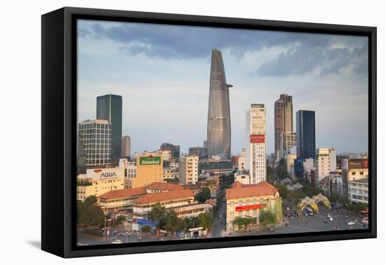 View of Bitexco Financial Tower and City Skyline, Ho Chi Minh City, Vietnam, Indochina-Ian Trower-Framed Premier Image Canvas