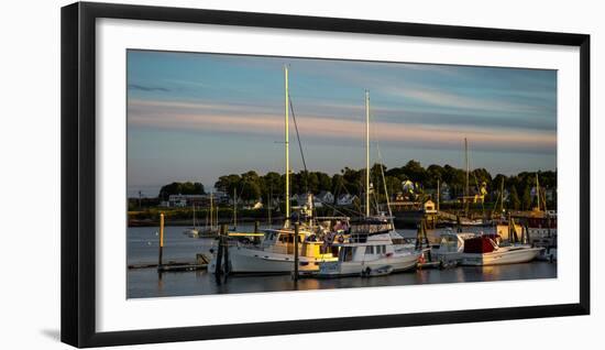 View of boats at a harbor, Rockland Harbor, Rockland, Knox County, Maine, USA-null-Framed Photographic Print